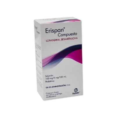 Erispan compuesto solución (loratadina/betametasona 100mg/5mg/100ml)